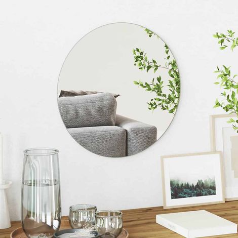 vidaXL Miroir mural Rond Ø 40 cm verre trempé