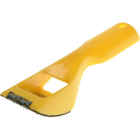 Stanley Surform Shaver Tool with 62mm Curved Blade, Lightweight Plastic Handle, 185mm Long