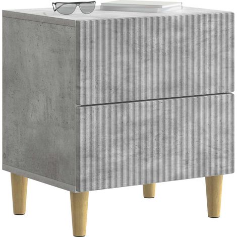 Maison Exclusive - Nachttisch Betongrau 43 x 34,5 x 48 cm Holzwer