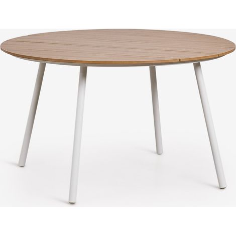 Mesa de jardín redonda Ø130 cm en madera y acero Mireiali SKLUM (1/5)