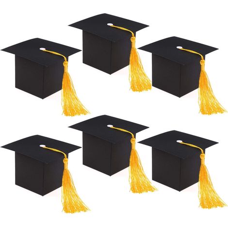 30 pièces Coiffe de diplômé Boites Cadeau DIY Papier Cadeau Boîtes avec pendentif pour décoration Fête de Remise des Diplômes 2026 emballage bonbons (1/5)