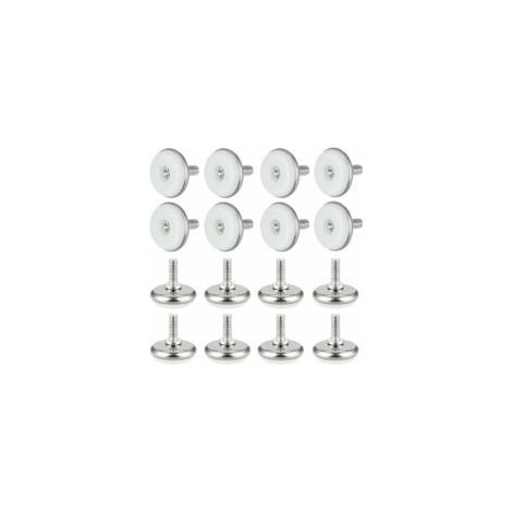 30 PCS Pieds de Meubles Réglables Vis de Régulation Ronde M6 Filetage Pieds de Nivellement Pieds Réglables en Hauteur (Blanc)-Fei Yu- Crezuo (1/4)
