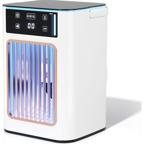 Raffrescatore evaporativo personale portatile da scrivania，serbatoio dell'acqua da 900 ml，4 velocità，mini ventilatore USB per camera da letto (1/5)