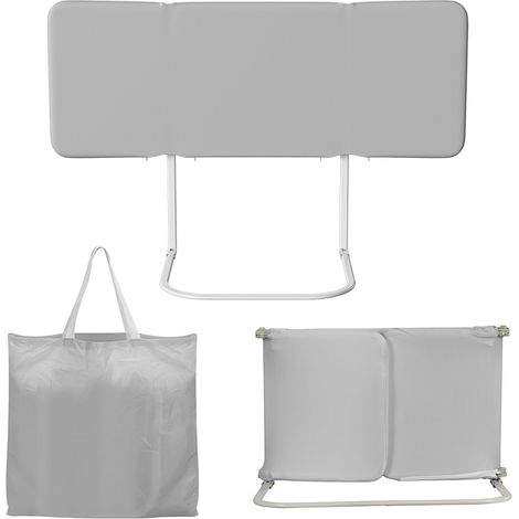 Wolketon Barrera de cama plegable infantil 120 cm, gris, altura regulable 0-30 cm (1/5)