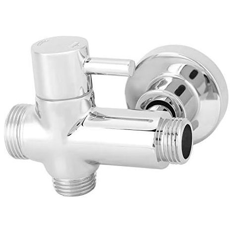 Inverseur de Douche, G1 / 2 "Adaptateur de Douche en Laiton de Salle de Bains en Laiton Arrondi fixé au Mur avec Accessoires de Base Séparateur de Douche à 3 Voies pour Cuisine de Salle de Bains