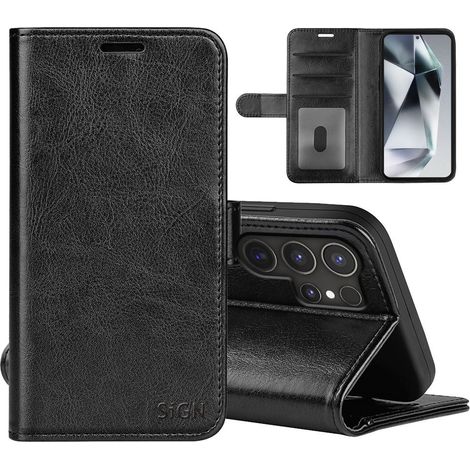 Custodia a portafoglio SiGN per Samsung Galaxy S25 Ultra - Nero