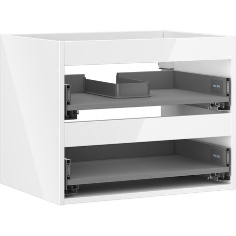 Mexen Box-A Korpus Waschtischunterschrank 60 cm, 2 Schubladen, Weiß Hochglanz - 91AX0-0600-470-2-00 (1/5)