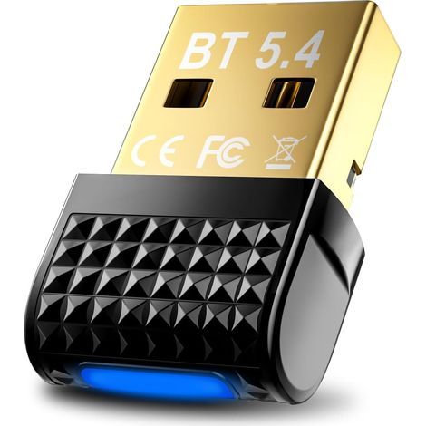Adaptateur USB Bluetooth 5.4 pour PC, Mini Dongle avec Realtek Chip, Plug & Play pour Windows 11/10/8.1/7, Prend en charge 7 Appareils, Son de Haute Qualité, BLE+EDR, pour Clavier/Souris/Imprimante (1/5)