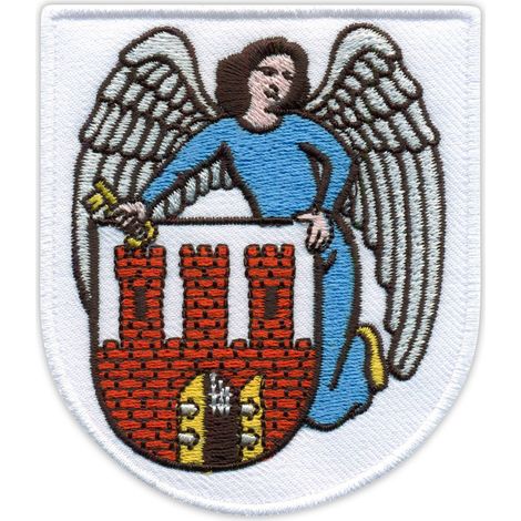 Parche con el escudo de armas de la ciudad de Toruń - Reverso magnético - Parche/Insignia/Emblema bordado