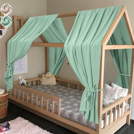 Hott Cabin Bed Cover, 100% Organic Cotton, 2 Pieces, 67 x 270 cm (1/5)