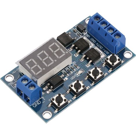 Dual-MOSFET-Steuerplatine mit zyklischem Timer zur Auslösung, ersetzt das 12V-24V-Relaismodul (1/5)