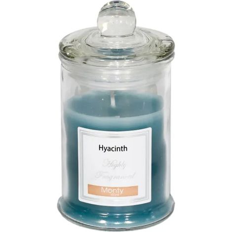 Bougie parfumée dans pot en verre Jacinthe - 6x11cm (1/3)