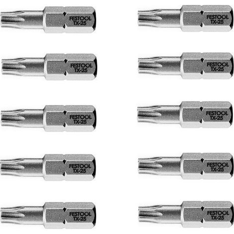 Festool Bit Torx TX 25 25mm 10 Stück Akkuschrauber 490507