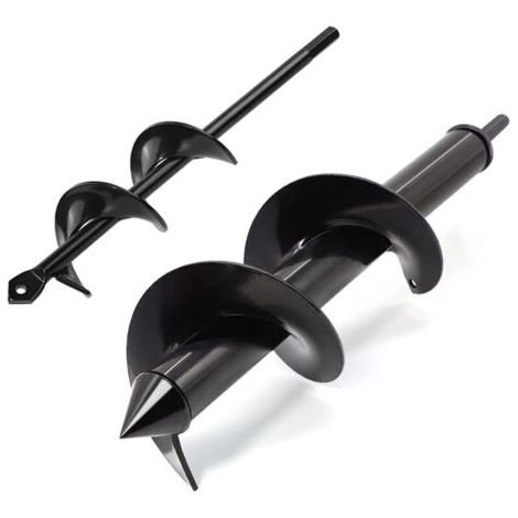 Ahlsen Set mit 2 Garten-Spiralbohrern – 8 x 30 cm und 4 x 22 cm – Manuell – Zum Pflanzen, Kultivieren und Ausheben von Löchern (1/5)