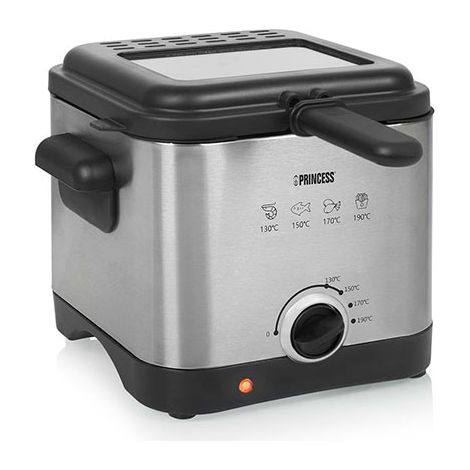 Princess 01.182612.01.001 Mini Freidora Negra Acero 1.5L (1/5)