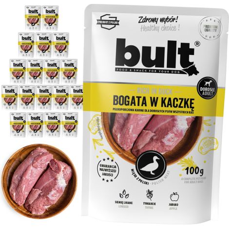 Cibo umido per cani BULT, gusto anatra, 20 bustine da 100 g (1/2)