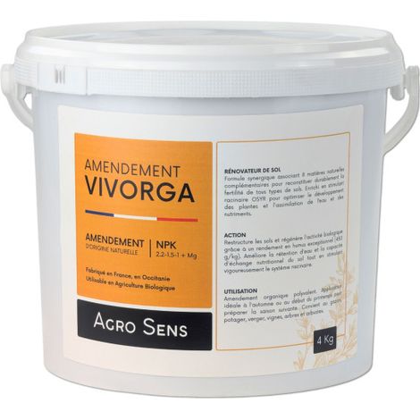 Vivorga - Amendement organique - Seau 4 kg (1/5)