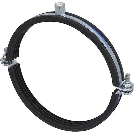 Doppel-Schraubrohrschelle für Rohr 193 - 200 mm mit Schallschutzeinlage