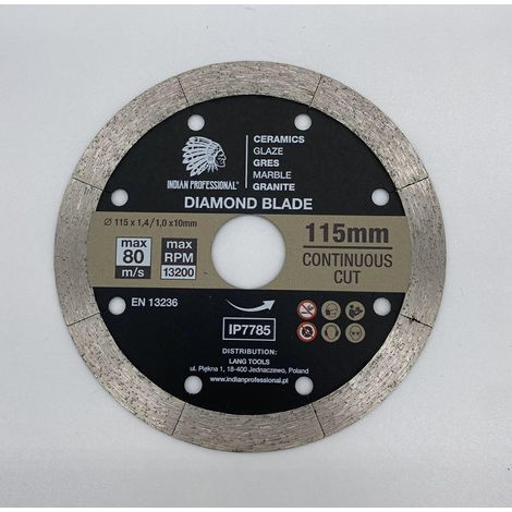 Disco diamantato 115 mm x 1,6 mm x 22,2 mm TAGLIO continuo / professionale indiano (1/2)