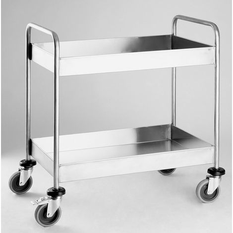Chariot nettoyage - Inox - 240kg - 630x400x980mm - CHARLES - Saro