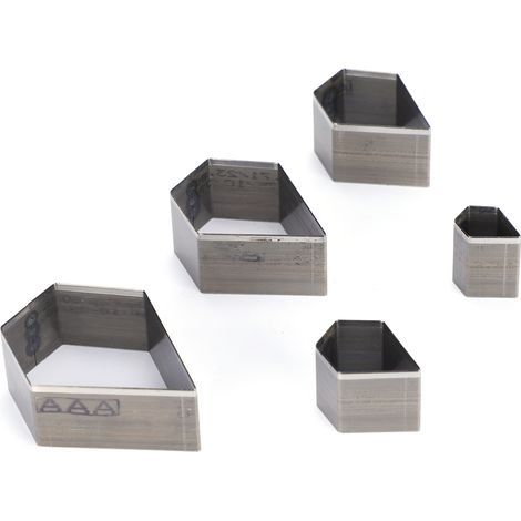Outil de découpe en cuir (lot de 5) : couteau, formes géométriques, moule de perforation pour loisirs créatifs. (1/5)