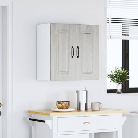 Armoire murale de cuisine Kalmar-Meuble de cuisine murale-Meuble suspendu de rangement sonoma gris bois d'ingénierie 776928 (1/5)