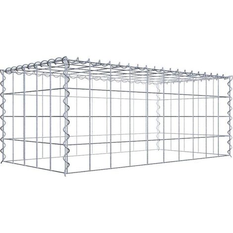 Gabiondeco - Gabion - Element de prolongation en hauteur 100 cm x 40 cm x 50 cm (L x H x P). maille 10 x 10 cm. Spirale. Attention : il manque une grille - Made in Ge... (1/5)