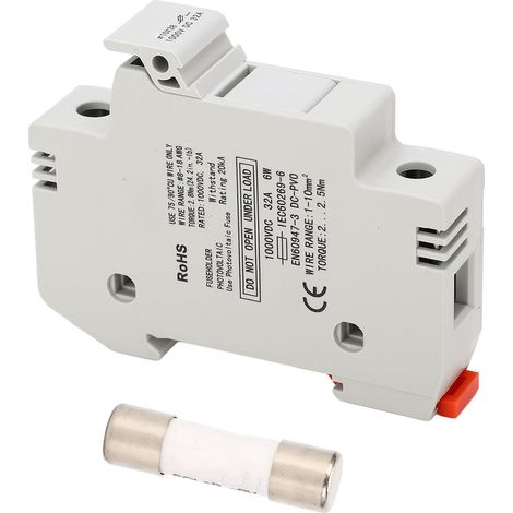 Sicherungs-Leistungsschalter 1P 32A 1000V DC mit 10x38mm 15A PV-Sicherung zum Schutz (1/5)
