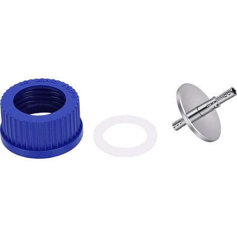 Bouchon de remplissage de sécurité GL45, 1 orifice, diamètre 6-8 mm, taille moyenne, acier inoxydable 304, phase mobile liquide pour laboratoire (1/5)