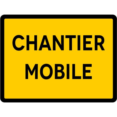 Signalisation de Travaux Temporaires Panneaux de Travaux Temporaires. Danger Chantier Temporaire - Chantier mobile - Panneau rétroréfléchissant (1/5)