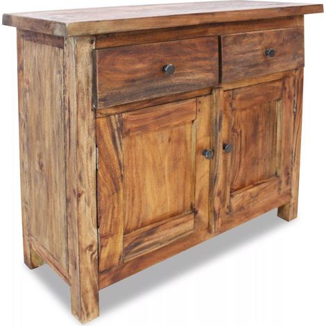Credenza buffet consolle mobile contenitore in legno massello di recupero 75 cm 4402019