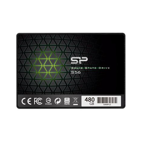 Silicon Power S56 480 GB Factor de forma SSD de 2,5" Interfaz SSD SATA Velocidad de lectura: 560 MB/s Velocidad de escritura: 530 MB/s (1/2)