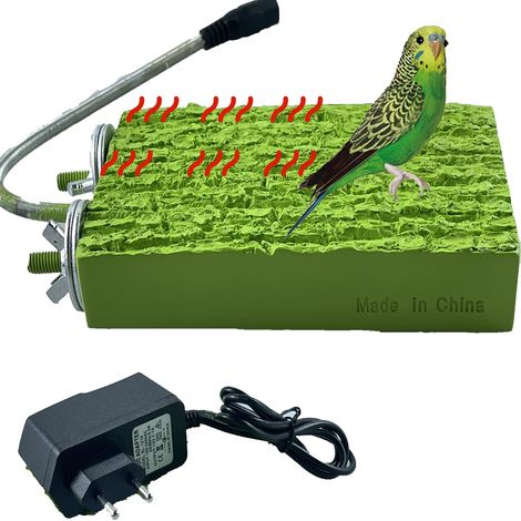 Perche d'oiseau Support Chauffe Oiseaux Stand Bird Warmer pour Cages Câlins Bird Pole Warmer pour perroquets Gris, perruches, perroquets, Petits Oiseaux 5 W Température constante 3.3 "X5.2 [Classe éne (1/5)