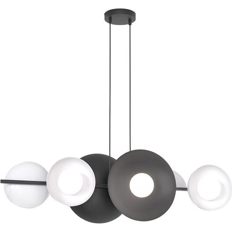 Lampada a sospensione Volum bianco/nera 6xG9 Emibig (1/5)