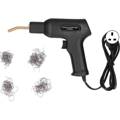 Kit de soudure plastique portatif pour réparation, pistolet à agrafes chaudes, outil de bricolage pour jardin et maison, noir, fiche UK 220-240 V