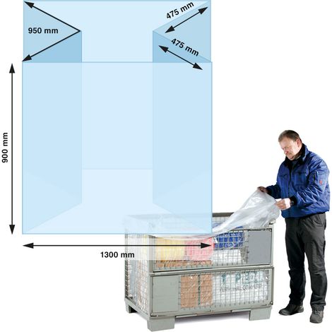 Gleitverschlussbeutel Maße 320x230mm Stärke 75µ PE transparent TRANSPAK (1/2)