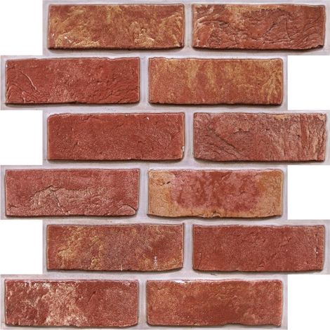Panneaux Muraux 3D Adhesif Brique, 10 Pièces, 30x30 cm, PVC Autoadhésif Panneaux Muraux 3D Pierre Décoration Pour Cuisine, Salle de Bains, Balcon (1/5)