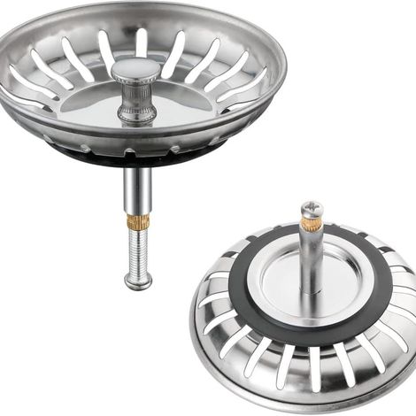 Lollanda Crépine/Bouchon d évier avec valve à panier Ø82 mm/79 mm bouchon pour IKEA Kitchen Atlant Domsjö et crépine (1/5)