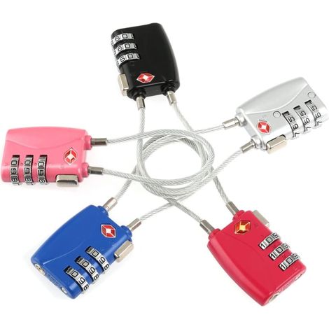 de 2 cadenas à combinaison numérique homologués TSA pour (1/5)