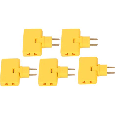 Lot de 5 adaptateurs prises sans fil rotatifs 180° multiplicateur 1 vers 3 en ABS et laiton 10A 1500W (1/5)