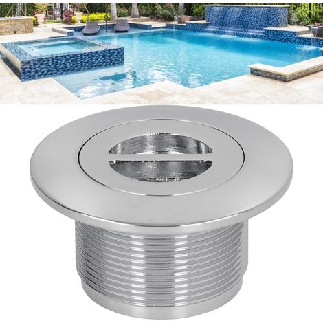 Buse de Nettoyage pour Piscine en Acier Inoxydable Entrée et Sortie d'Eau Directe Accessoire de Piscine (1/5)