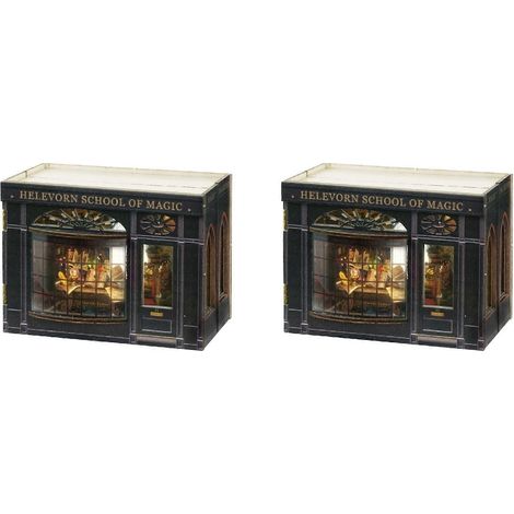 Kit de 2 coins lecture à monter soi-même avec puzzle 3D, étagère en bois et serre-livres MINI-110 (1/2)