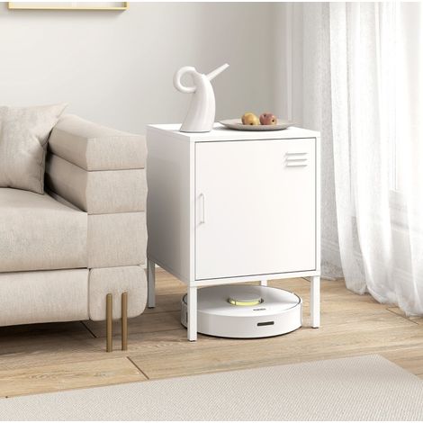 Nachttisch aus Stahl mit verstellbarem Regal 40x40x56 cm OKMYHOME (1/5)