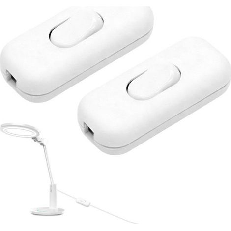 2 Interrupteur, Bipolaire, Plastique PA, 250V 6A, Lampe Chevet Bureau (1/5)
