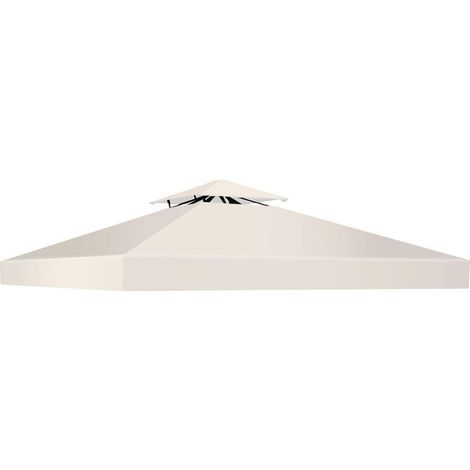 Tetto di Ricambio per Gazebo da Giardino Copertura di Ricambio Gazebo 3 x 3 m (Beige) (1/5)