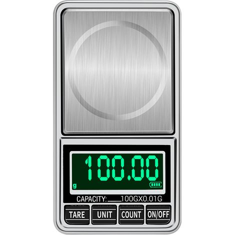 Balanza digital portátil para joyería de oro - Minibalanza digital de bolsillo profesional y precisa - Balanza electrónica de precisión de 100 g/0,01 g DH-938C (1/5)