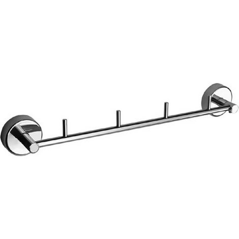 Porta salviette barra con 3 ganci in acciaio inox lucido  Monde-C kamalu
