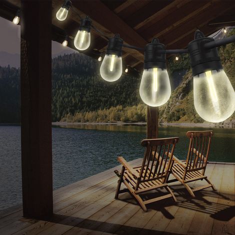 Guirlande lumineuse LED, indice de protection IP44, 7,5 m de long, alimentée à l'énergie solaire, pour la décoration de la maison, les fêtes, le jardin et les événements.-AquaForge (1/4)