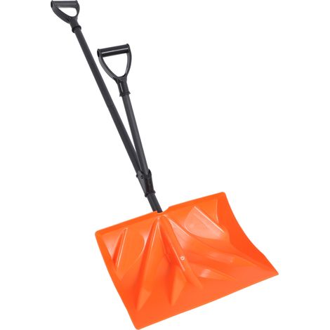 Pelle à neige double usage, portable, avec poignée antidérapante pour un déneigement facile et un jardin extérieur (1/5)