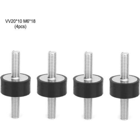 pezzi Supporti in gomma maschio M6 antivibrazione silentblock per auto, barche e compressori d'aria (VV20 10 M6 18) (1/4)